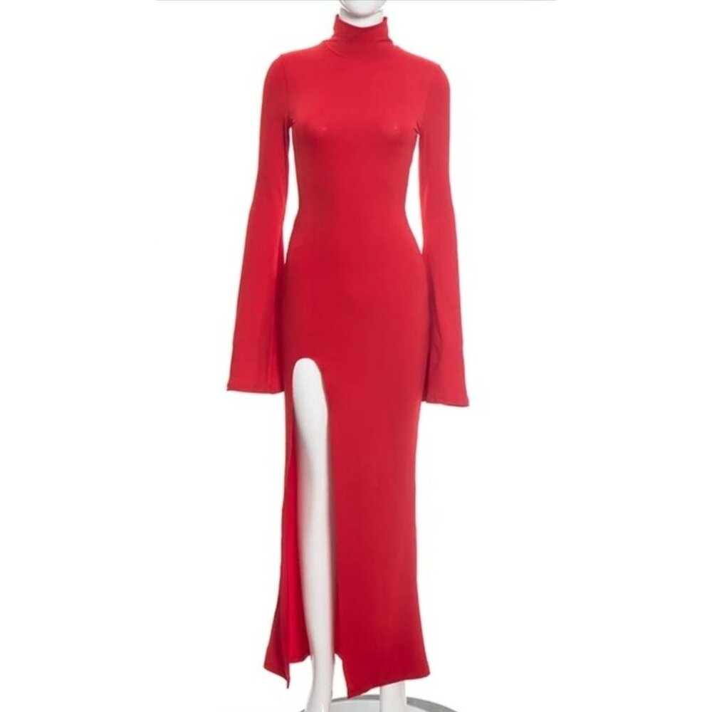 💃🏻Show-stopping Sexy Bodycon Silhouette Designer Hot Glamorous Maxi Gown Dress